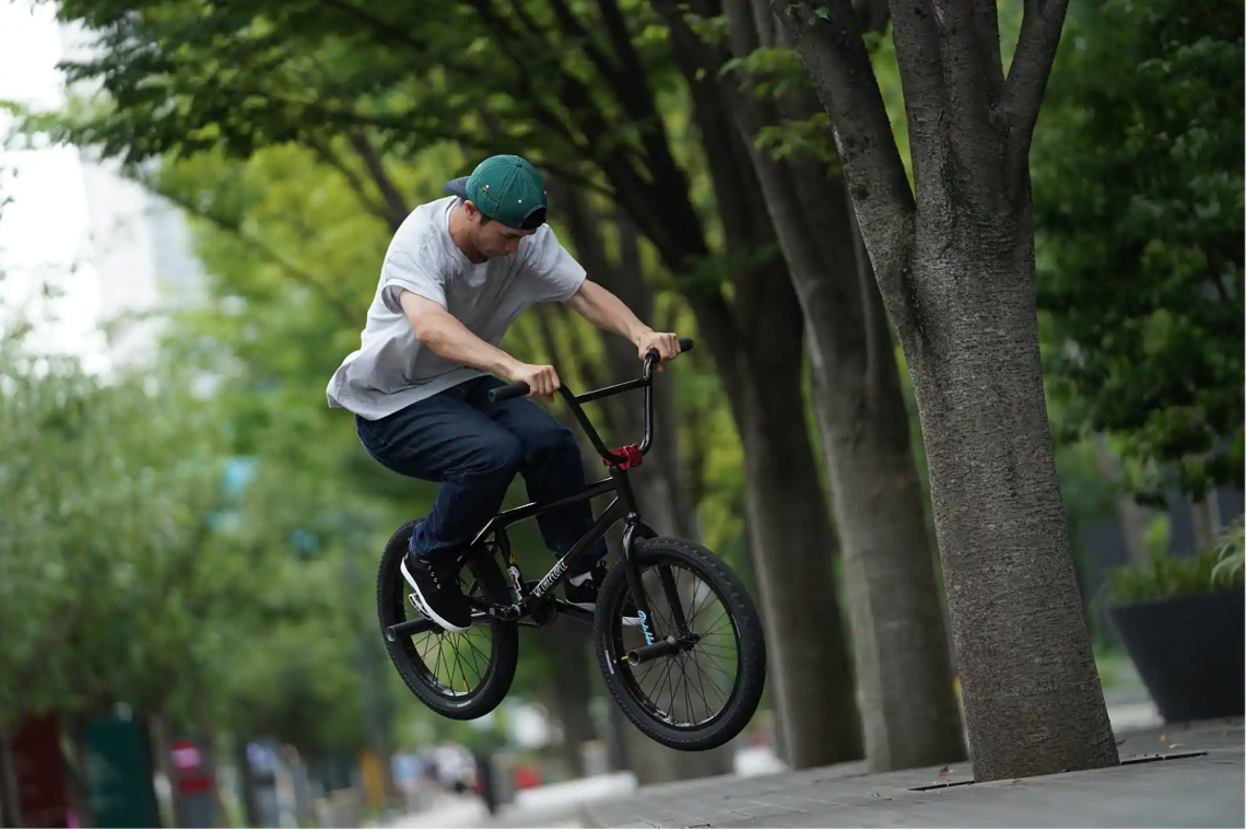 BMX biker getting air